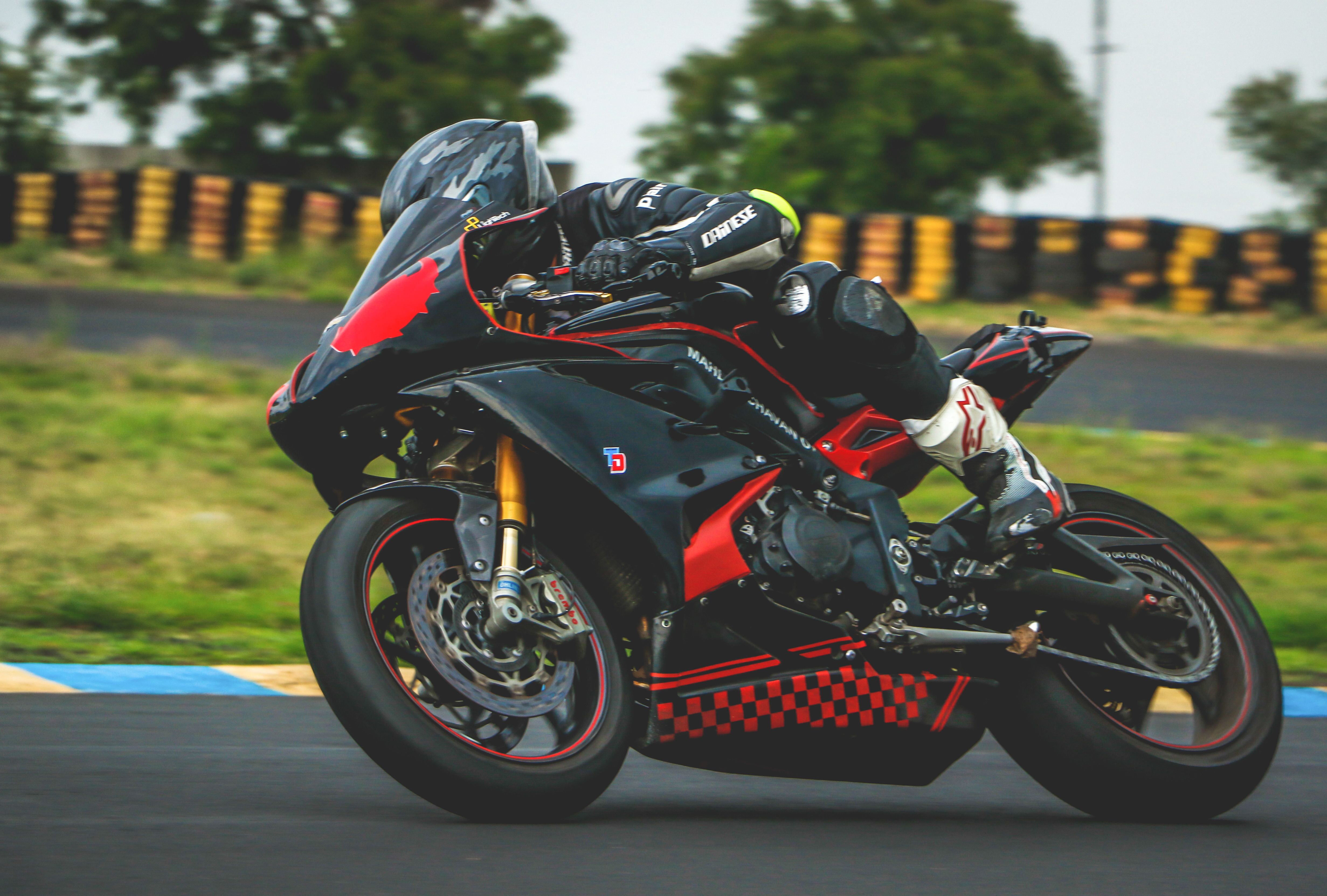 General motorcycle protective equipment arranged for rider information.