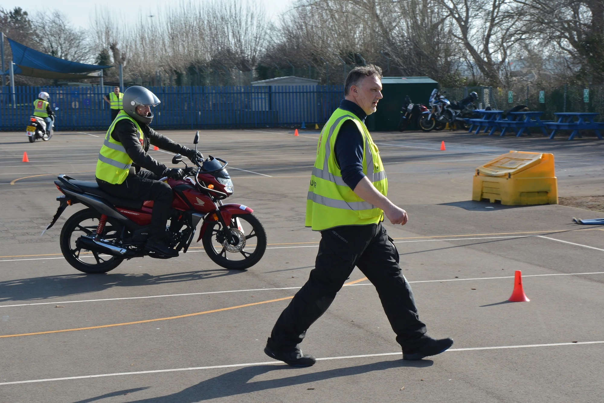 Motorcycle handling training.